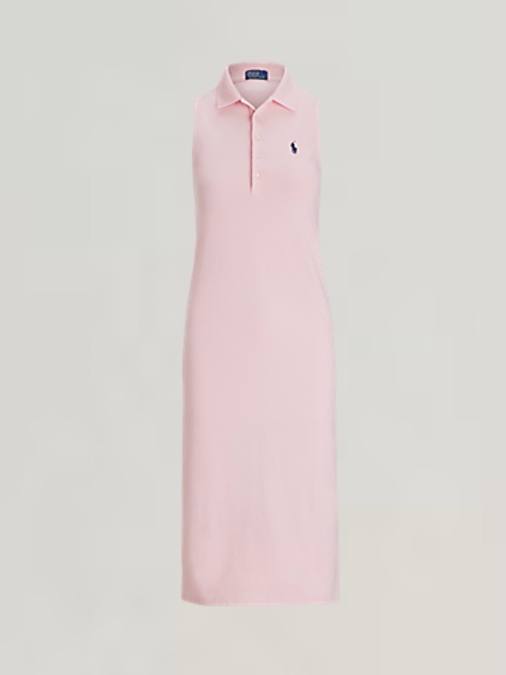 Polo Ralph Lauren Women’s Pink Stretch-Cotton Sleeveless Polo Dress Sz L NWT